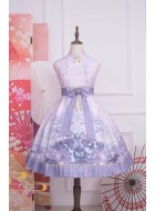 Ichigo Mikou Night Sakura Water Lantern Qipao Style JSK(Leftovers)